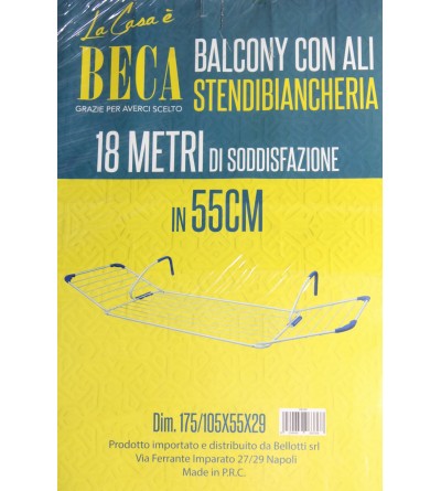 BECA ART.08336 STENDIBIANCHERIA BALCONY ALI  175/105X55X29
