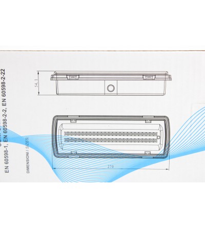 HHS 39.LED0625 LAMPADA DI EMERGENZA PARETE/INCASSO.4W/400LM/IP65