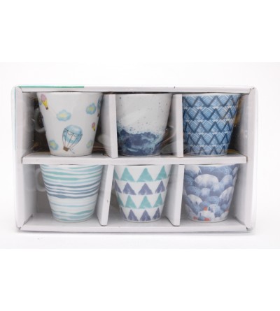 KASAVIVA 1645267 SET TAZZINE DA CAFFE' CERAMICA OCEANO