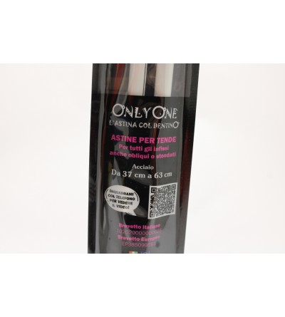 ONLYONE L'ASTINA CON IL DENTINO COPPIA IN ACCIAIO DA 37 A 63cm.